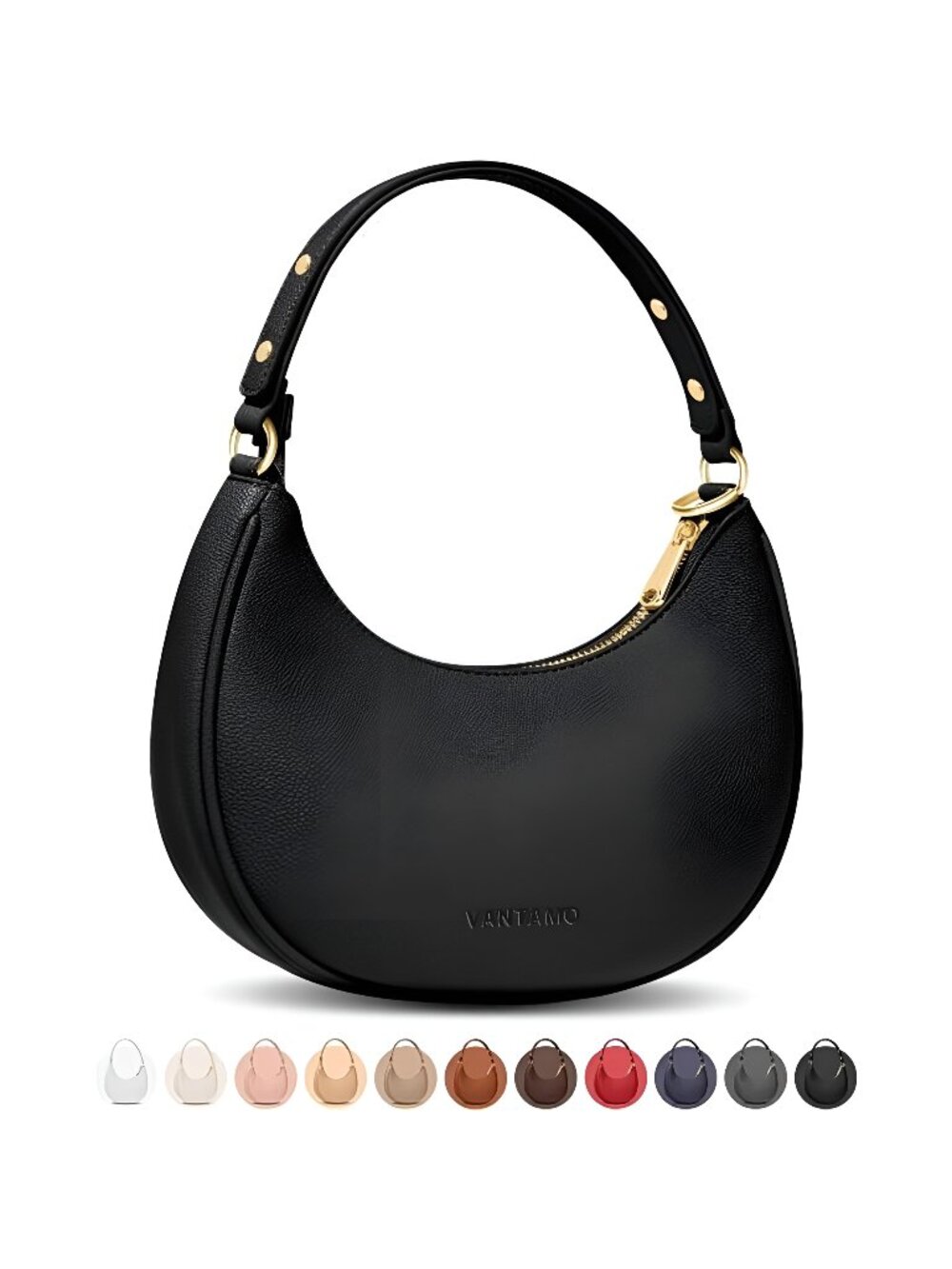 Crescent Bags For Women with RFID Protection, Half Moon Clutch Purses